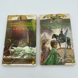 Rare Vintage Chronicles of Narnia Lions Editions - Stephen Lavis Art - 1980